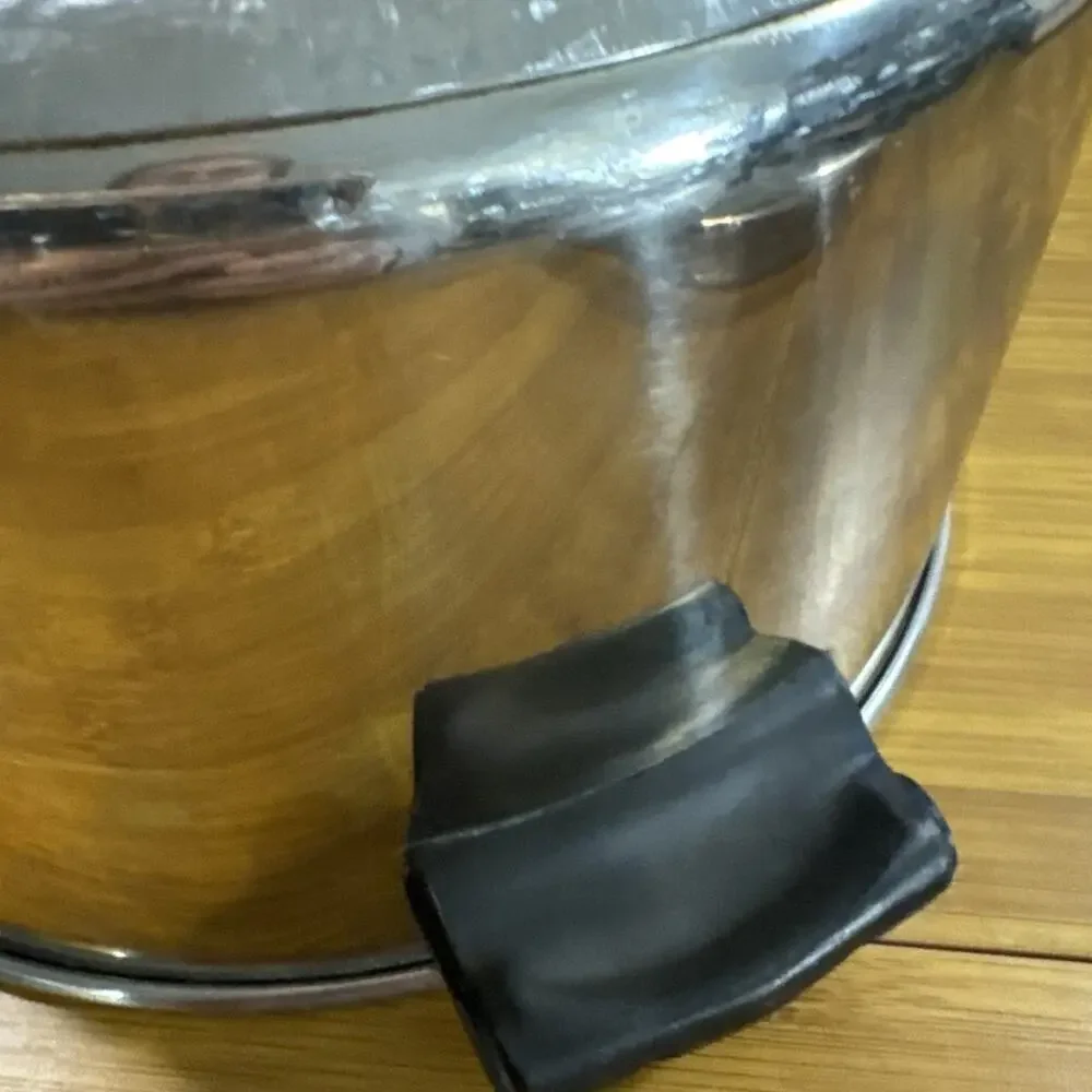 Vintage Farberware 6 Qt Stainless Steel Stock Pot Lid Aluminum Clad Bottom